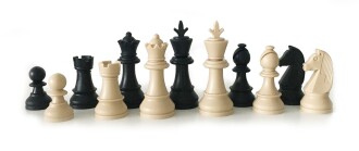 Star Polyester Kaplama Satranç Takımı Siyah 54X54 cm - 10