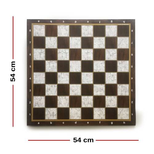 Star Polyester Kaplama Sedef Satranç Tablası 54X54 cm - 3