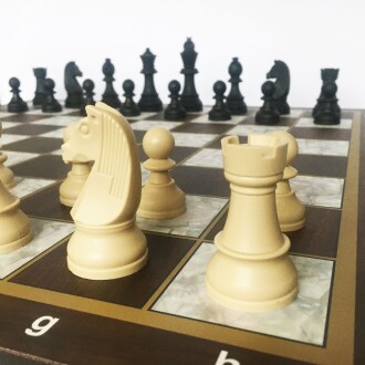 Star Polyester Kaplama Sedef Satranç Takımı 54X54 cm - 2