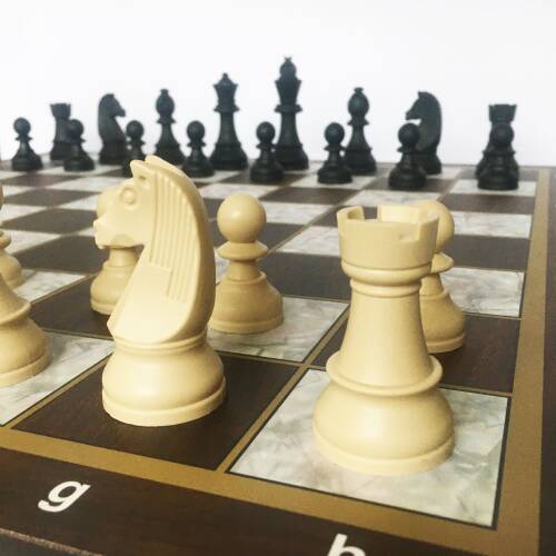 Star Polyester Kaplama Sedef Satranç Takımı 54X54 cm - 2