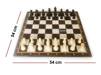 Star Polyester Kaplama Sedef Satranç Takımı 54X54 cm - 3