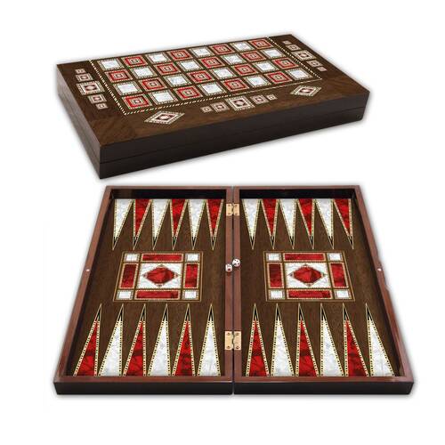 Star Polyester Pearl Backgammon Set Big