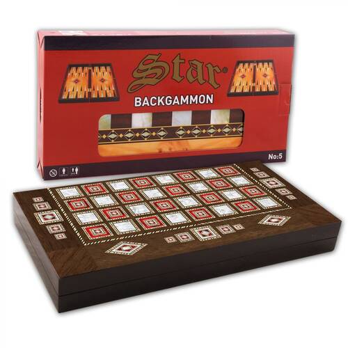Star Polyester Pearl Backgammon Set Big
