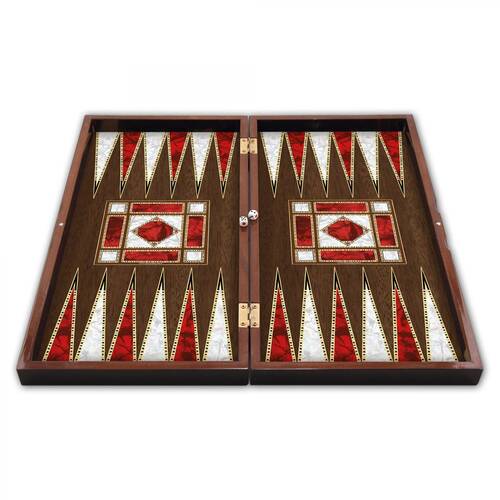 Star Polyester Pearl Backgammon Set Big