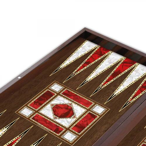 Star Polyester Pearl Backgammon Set Big
