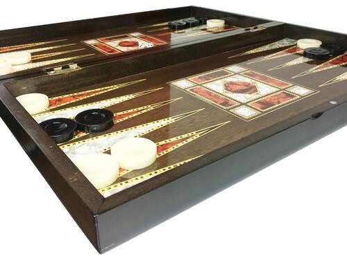 Star Polyester Pearl Backgammon Set Big