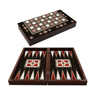 Star Oyun - Star Pearl Polyester Antique Backgammon Set