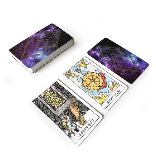 Star Tarot Fal Kartı Oyun Kağıdı 78 Kart(Açık Ambalaj)