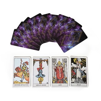 Star Tarot Fal Kartı Oyun Kağıdı 78 Kart - Thumbnail