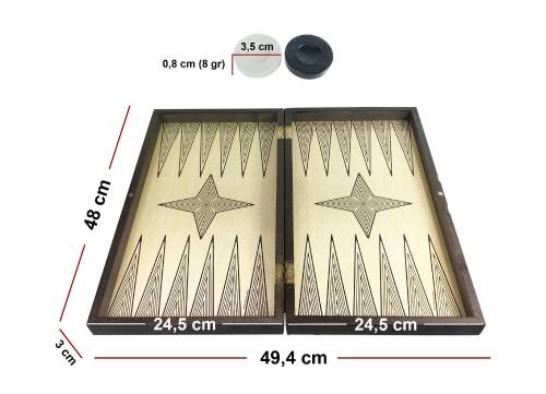 Star Yakma Tavla ve Satranç Seti Büyük Boy - 3
