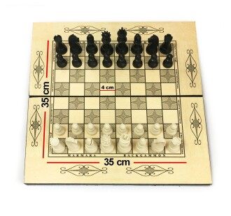 Star Yakma Tavla ve Satranç Seti Büyük Boy - 4