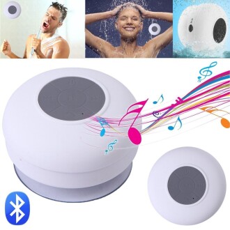 Su Geçirmez Mini Bluetooth Duş Hoparlörü (Beyaz) - 5