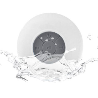 Waterproof Silicone Bluetooth Speaker Shower (White)
