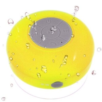 Waterproof Silicone Bluetooth Speaker Shower (Yellow)