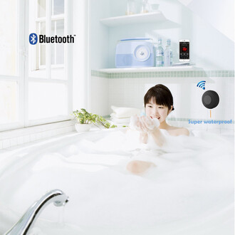 Waterproof Silicone Bluetooth Speaker Shower (Black) - Thumbnail