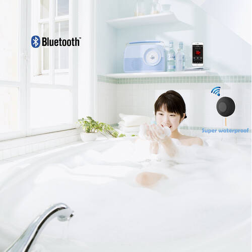 Waterproof Silicone Bluetooth Speaker Shower (Black)