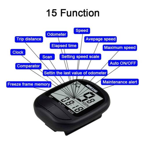 Joycune Sunding Dijital Bisiklet Kablosuz Hız Göstergesi Yol Bilgisayarı Su Geçirmez - 3