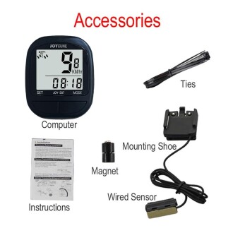 Joycune Sunding Dijital Bisiklet Kablosuz Hız Göstergesi Yol Bilgisayarı Su Geçirmez - 6