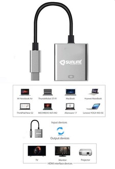 Sunline 170666 USB Type C-HDMI - Thumbnail
