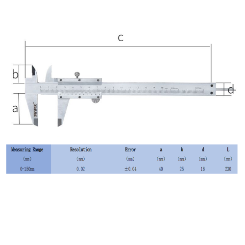 Syntek Karbon Çelik Mekanik Profesyonel Mikrometre Kalınlık Ölçer 0-150mm - 6