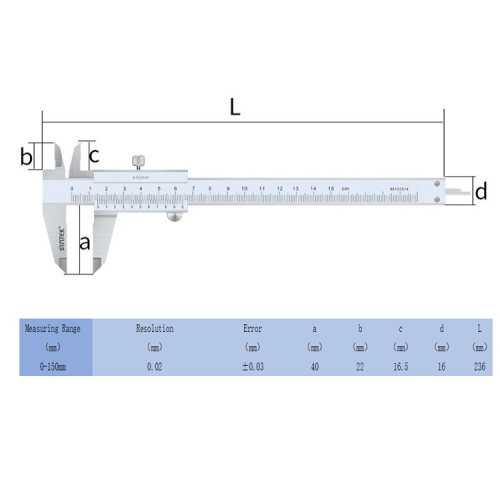 Syntek Paslanmaz Çelik Endüstriyel Tip Mekanik Mikrometre Kalınlık Ölçer - 3