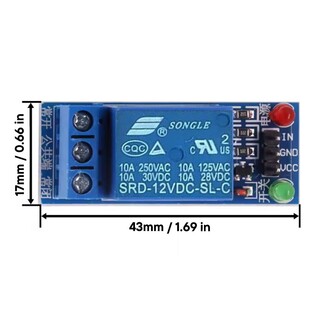 Tek Yön 1-Way Relay Module 12V Röle Modül Düşük Seviye Tetikleme Rölesi - Thumbnail