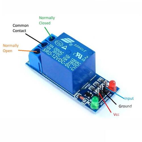 Tek Yön 1-Way Relay Module 12V Röle Modül Düşük Seviye Tetikleme Rölesi