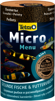 Tetra Micro Menu Küçük Tropikal Balık 4'ü Bir Arada Yem Karışımı - 100ML