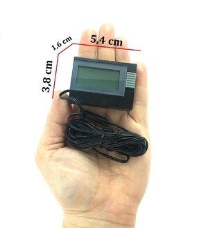 TFA Dijital Problu Termometre Buzdolabı Akvaryum Siyah - Thumbnail