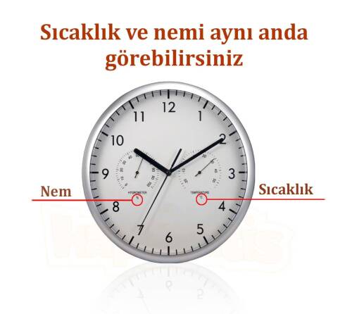 TFA Duvar Saati Termometre Nem Ölçer - 2