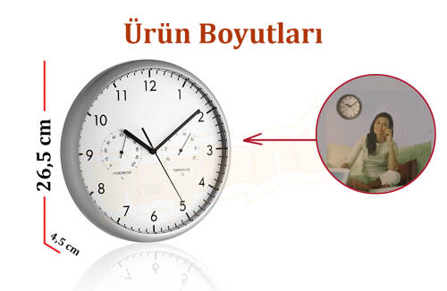 TFA Duvar Saati Termometre Nem Ölçer - 4