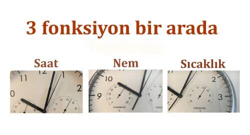 TFA Duvar Saati Termometre Nem Ölçer - 5