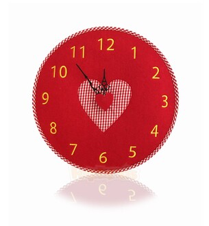 TFA - TFA Heart Felt Clock Red
