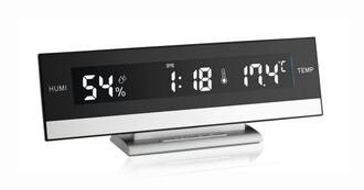 TFA - TFA Table Led Clock with Temperature Moisture Meter