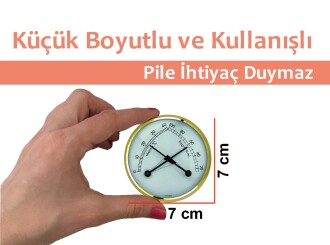 TFA Mekanik Mini Oda Termometre Nem Ölçer - 8