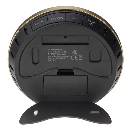 TFA Meteomar Maritime Yeni Nesil Dijital Hava İstasyonu Barometreli 35.1124.53 Sarı Prinç - 4