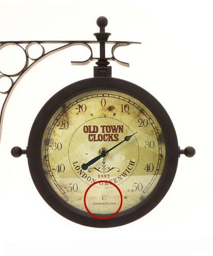 TFA Orient Express Nostaljik Duvar Saati ve Termometre