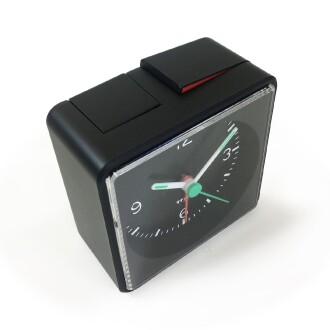 TFA Push Alarmlı Aydınlatmalı Elektronik Masa Saati Siyah - 4