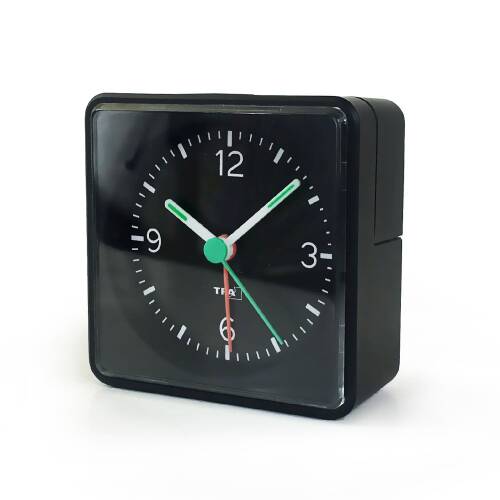 TFA Push Alarmlı Aydınlatmalı Elektronik Masa Saati Siyah - 5