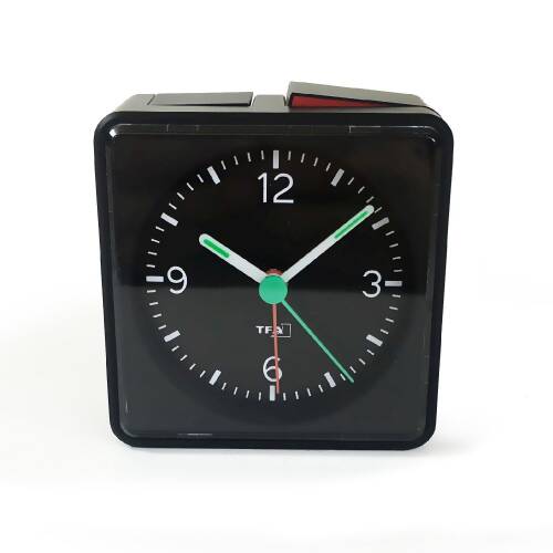 TFA Push Alarmlı Aydınlatmalı Elektronik Masa Saati Siyah - 8