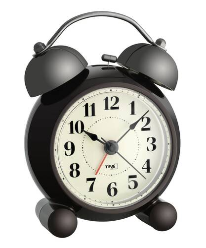 TFA Retro Elektronik Alarmlı Saat Siyah