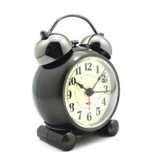 TFA Retro Elektronik Alarmlı Saat Siyah Sessiz Akar Saniye - 5