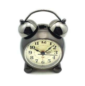 TFA Retro Elektronik Alarmlı Saat Siyah Sessiz Akar Saniye - 6