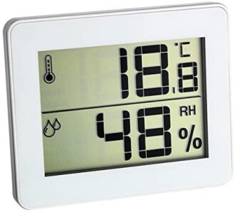 TFA Slim Digital Thermometer Hygrometer Grey
