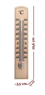 TFA Tahta Duvar Termometresi - Thumbnail