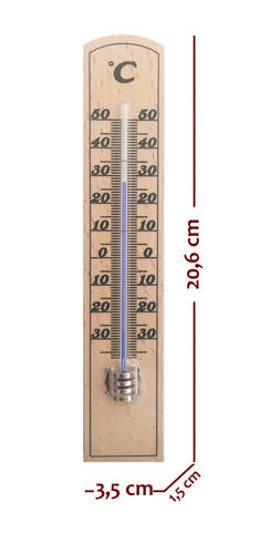 TFA Wooden Wall Thermometer - 4