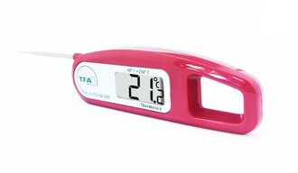 TFA Thermo Jack Katlanır Problu Dijital Termometre Bordo - Thumbnail