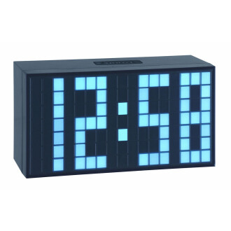TFA Time Block Digital Led Alarm Clock Blue