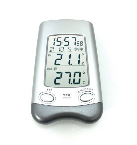 TFA Kablosuz Telsiz Termometre İç Dış Sıcaklık Ölçer Sensörlü 30.3016.54 - 4