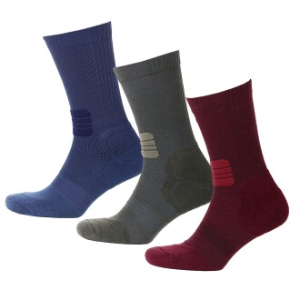 Thermoform Active Çorap Unisex 3'lü Paket Bordo-Haki-Lacivert 